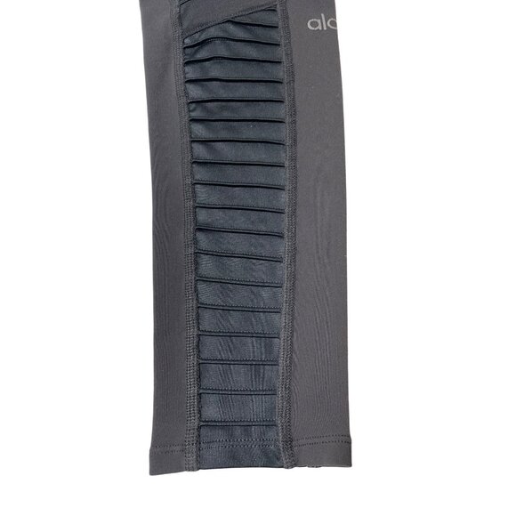 Alo Yoga Leggings Size S Moto Activewear High-Waisted Charcoal Gray Womens Small - Picture 4 of 9